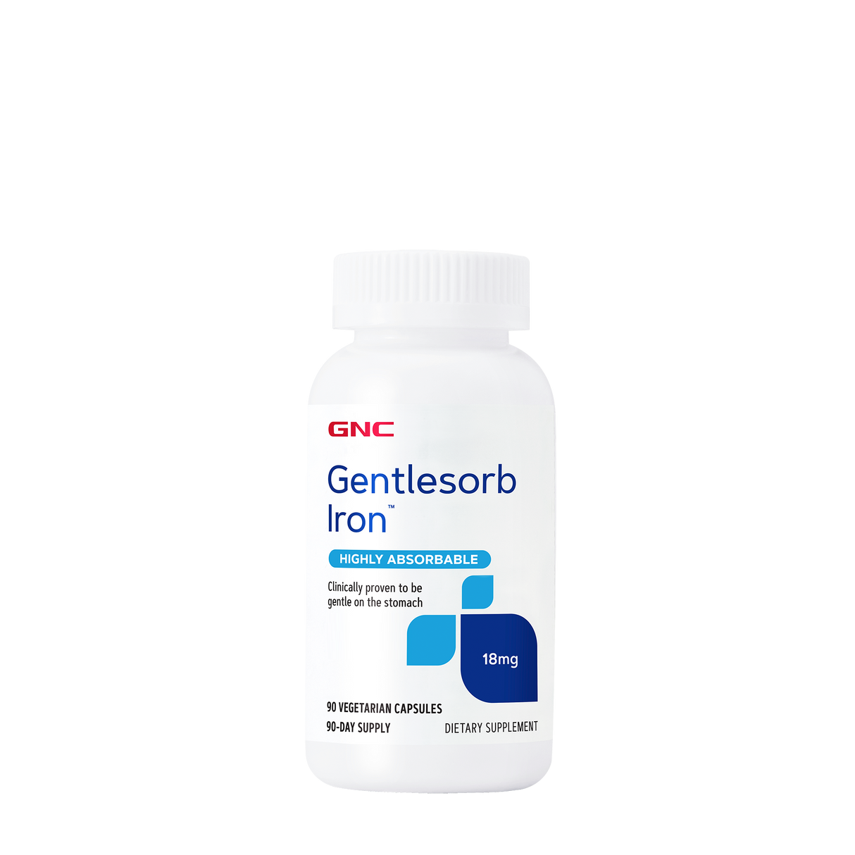 GNC - HIERRO 18MG QUELADO, 90 COMPRIMIDOS