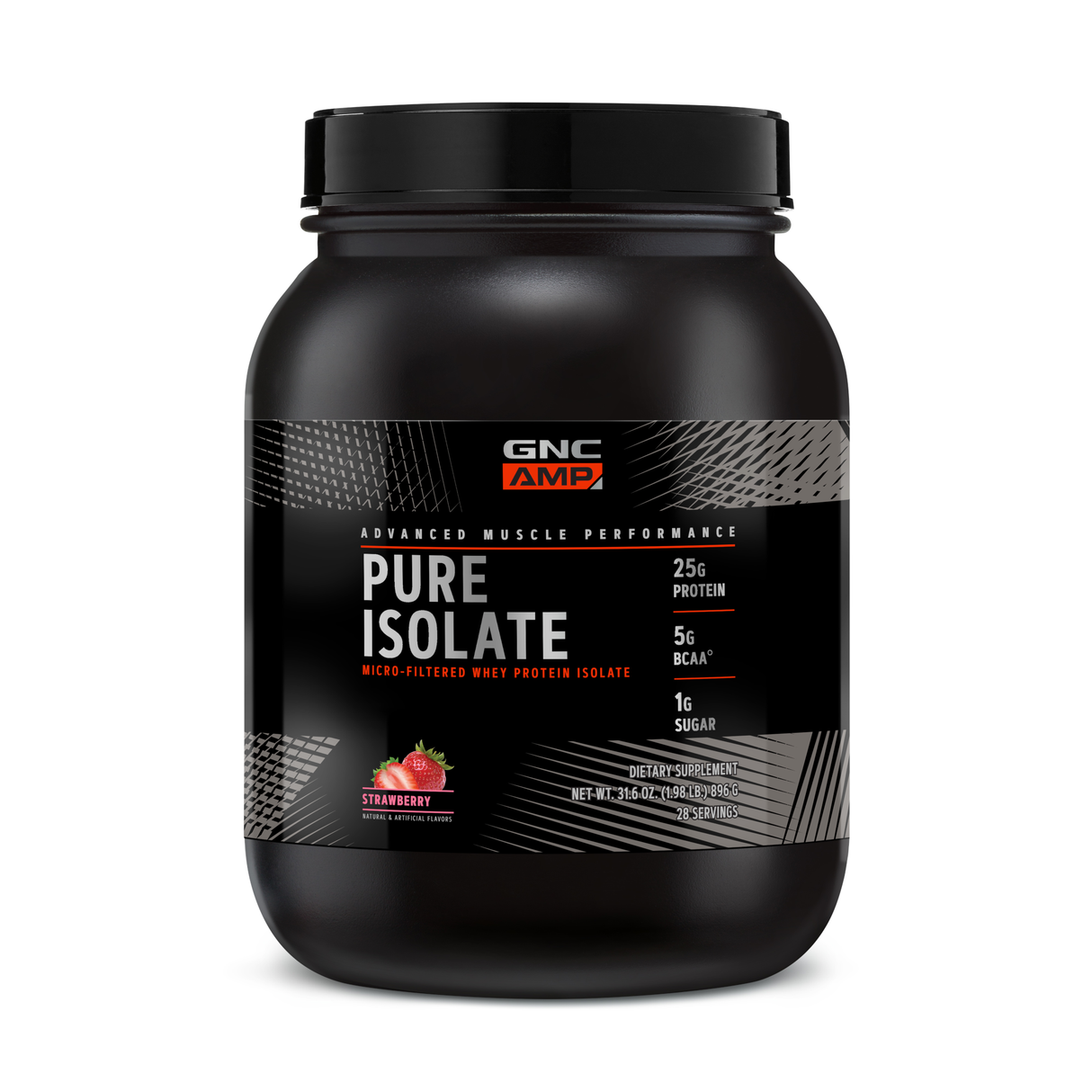 GNC AMP PURE ISOLATE FRUTILLA 28 SERVIDAS