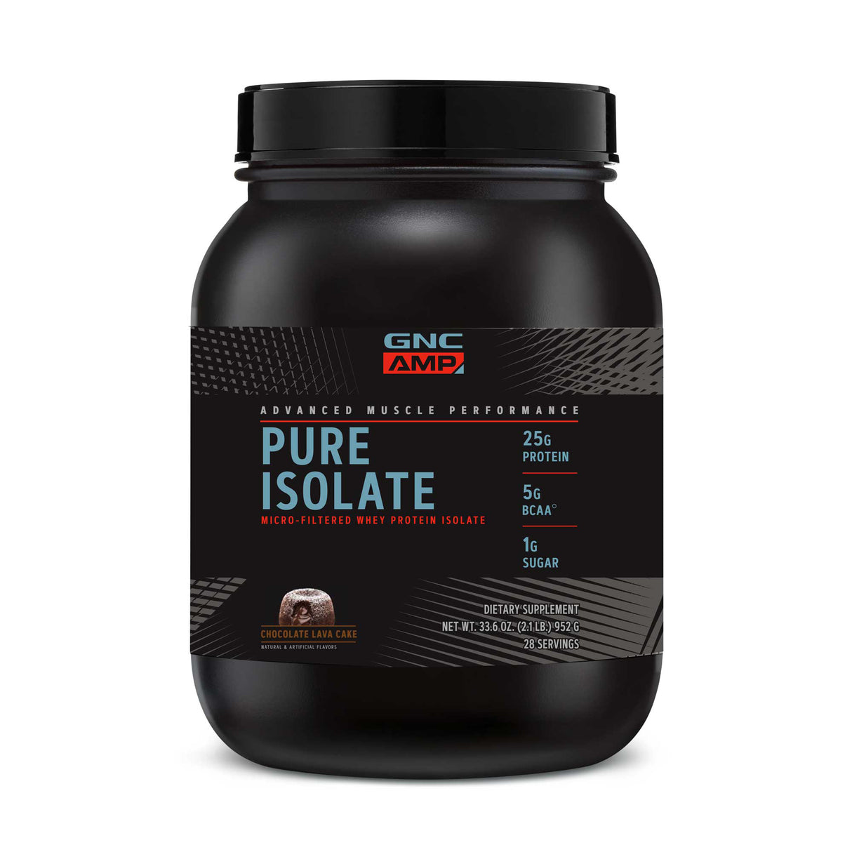 GNC AMP PURE ISOLATE CHOCOLATE LAVA CAKE, 28 SERVIDAS