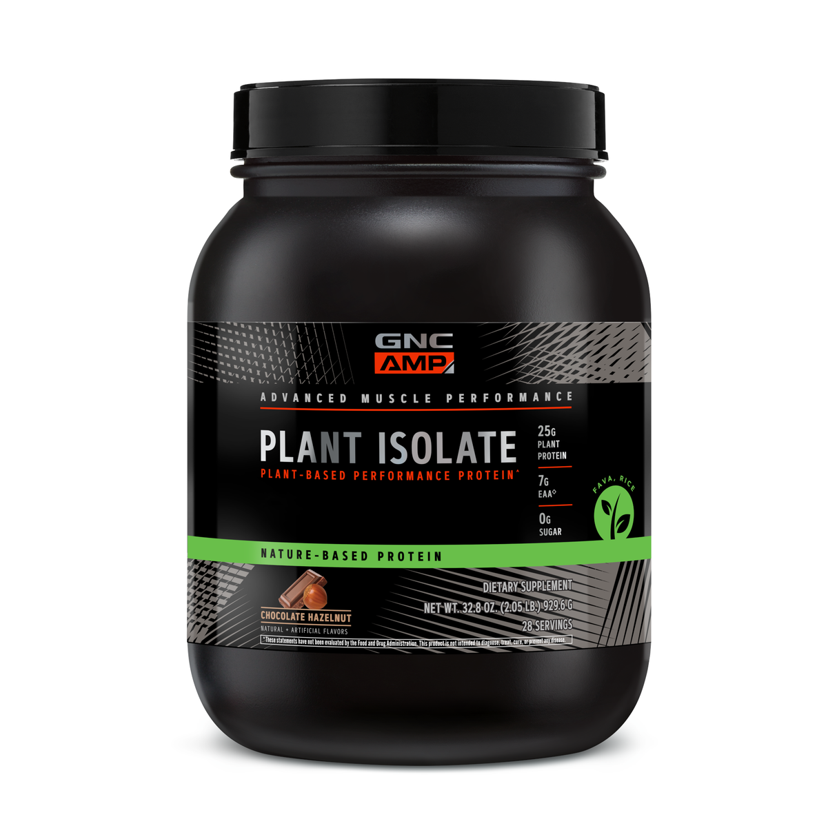 GNC AMP - PLANT ISOLATE CHOCOLATE HAZELNUT, 28 SERVINGS