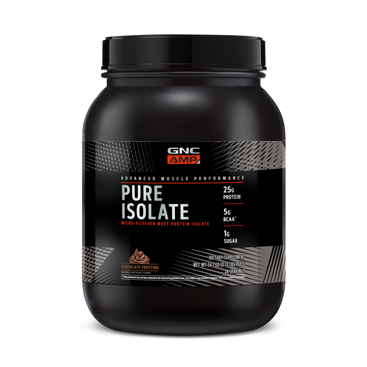 GNC AMP - PURE ISOLATE CHOCOLATE, 28 SERVICIOS (2.13 LBS)