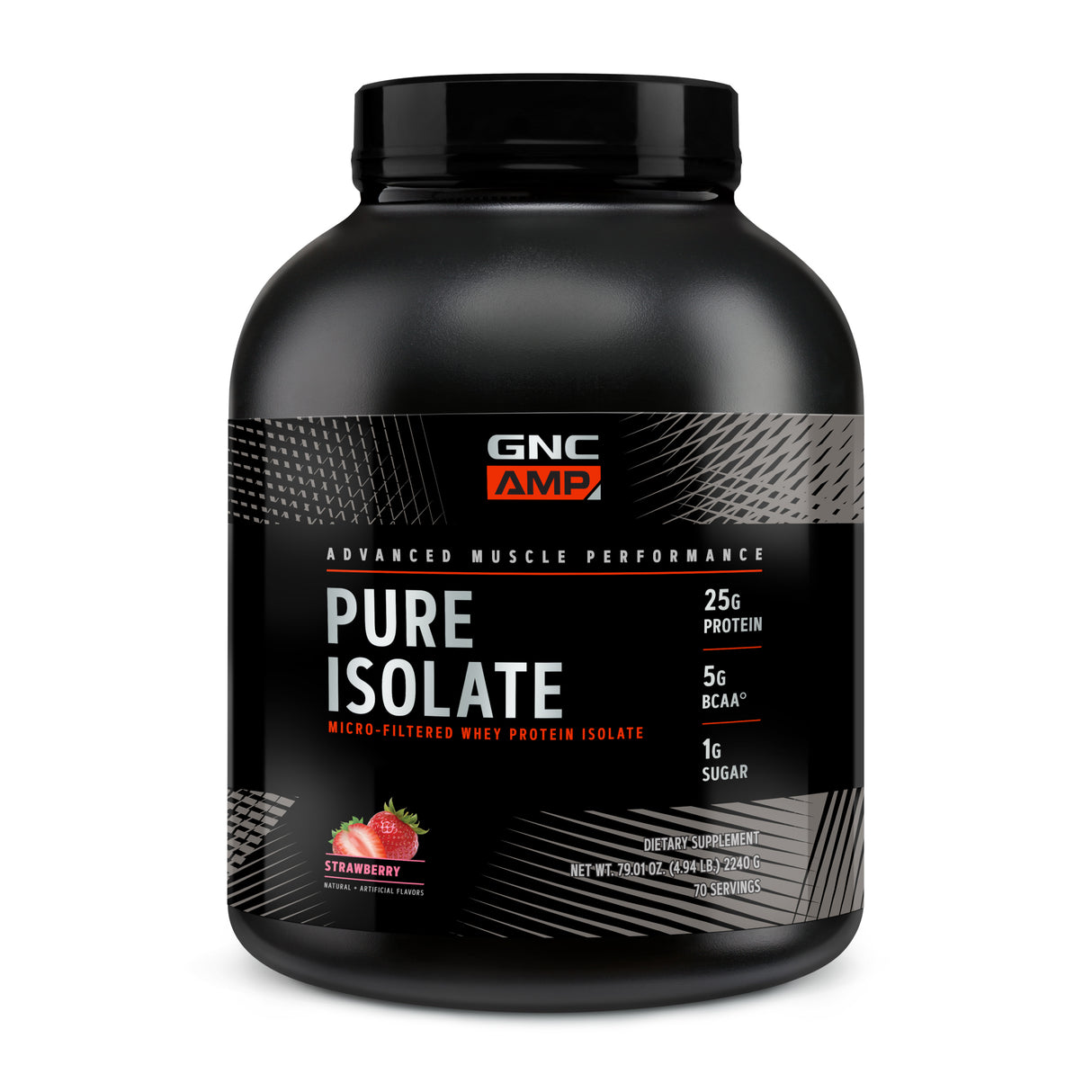 GNC AMP - PURE ISOLATE FRUTILLA, 70 SRVS (4.86 LBS)
