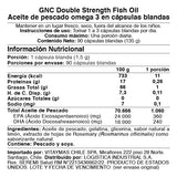 GNC DOBLE FUERZA, ACEITE DE PESCADO OMEGA 3, 90 CAPSULAS